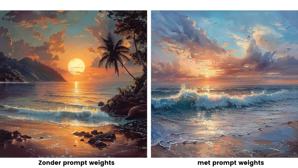 Een voorbeeld van prompts weights in midjourney - aikundig (1)