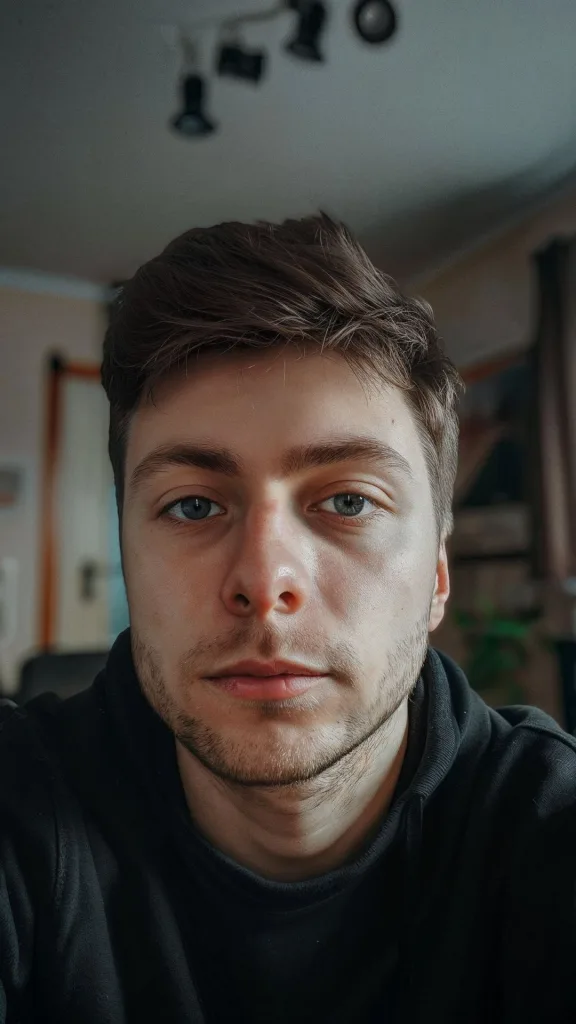 Realisme met AI - man in eigen appartement