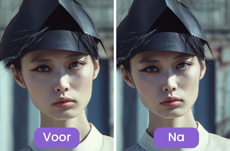 Voor en na Magnific enhancer