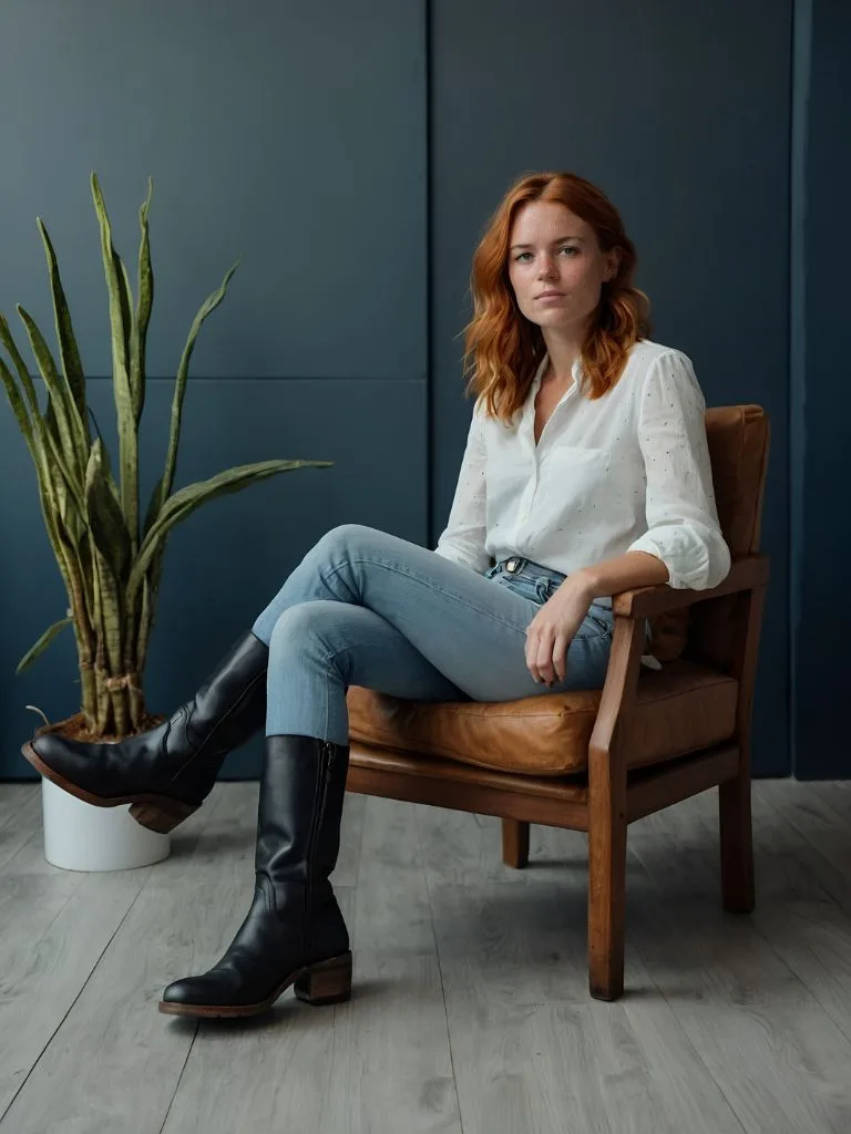 Content reference voorbeeld - Vrouw in stoel