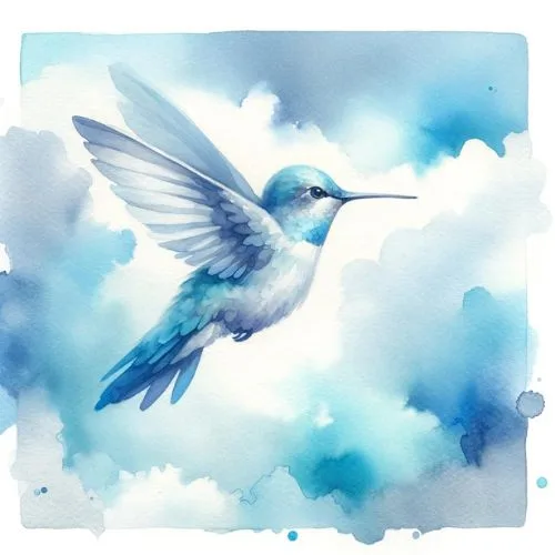 DALL-E AI voorbeelden AI beeldgeneratie - watercolor bird