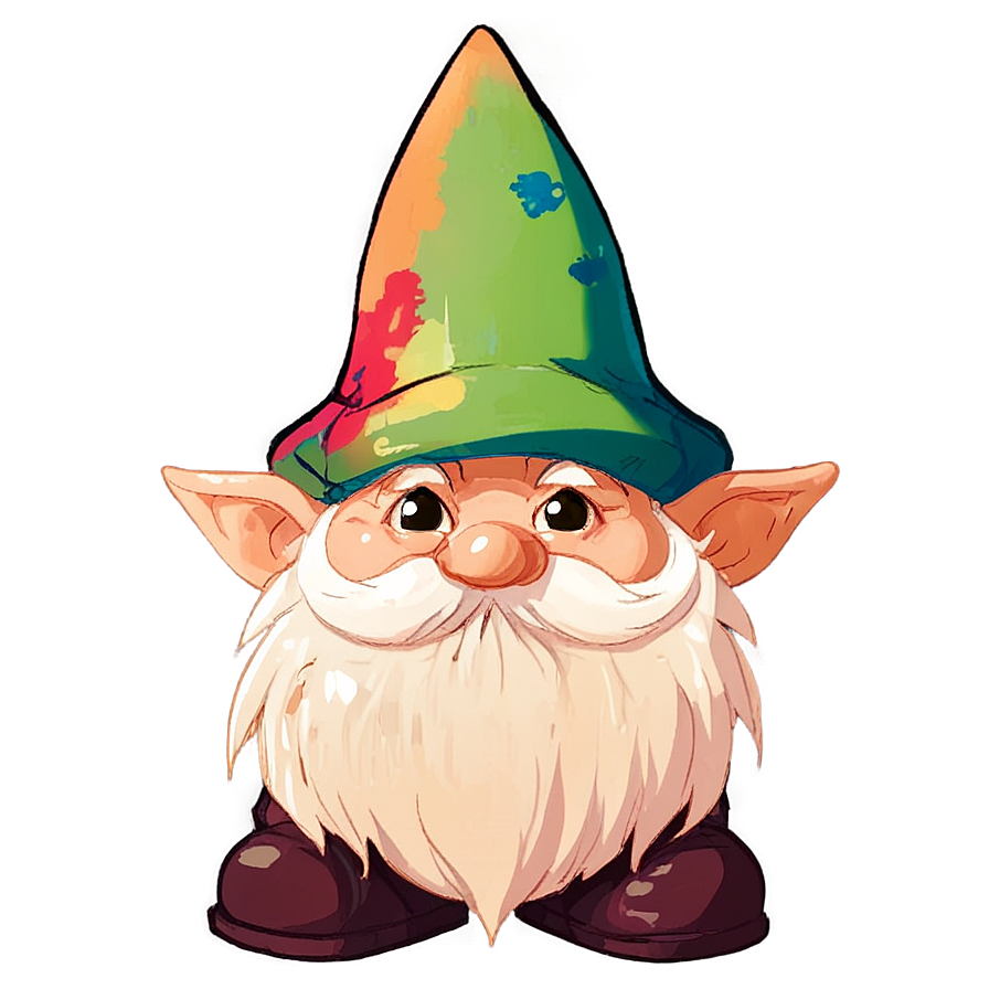 Transparante afbeelding van een gnome, gemaakt met Leonardo AI, sticker, Anime