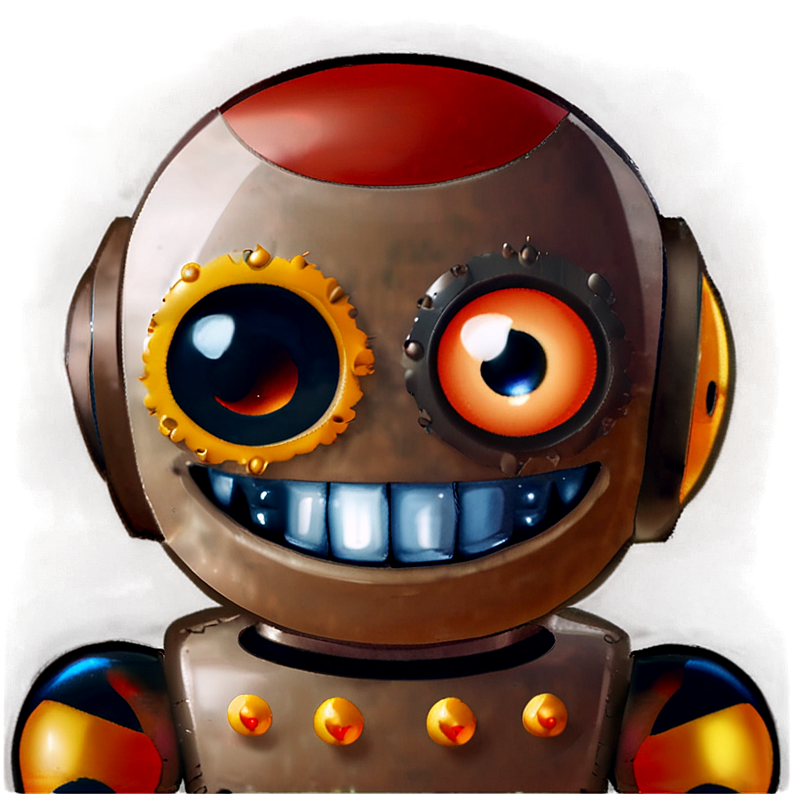 Transparante afbeelding van een robot, gemaakt met Leonardo AI, sticker, Anime