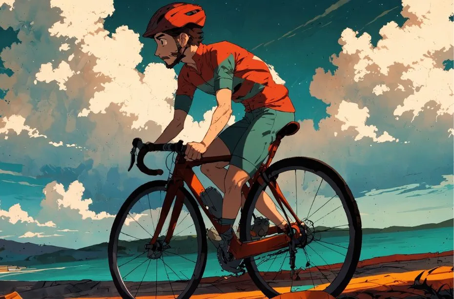 Style reference  Leonardo AI voorbeeld fietser