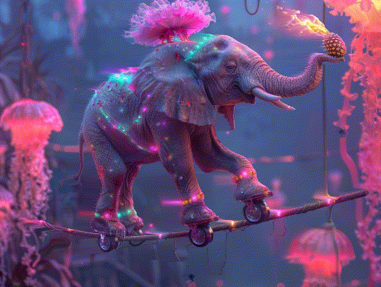 Olifant, animatie gemaakt met LeiaPix