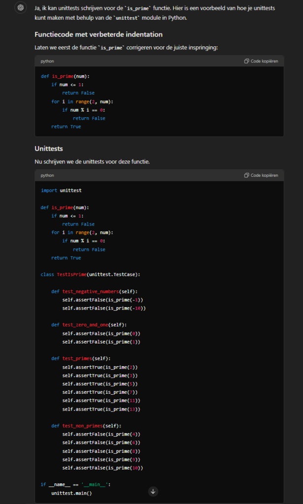 Creëer tests voor je code