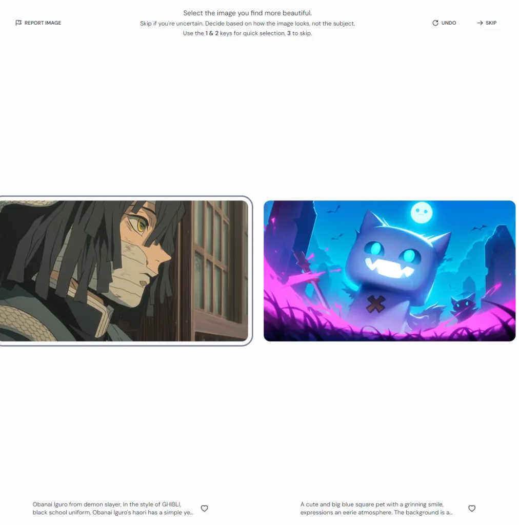Screenshot ranking Niji