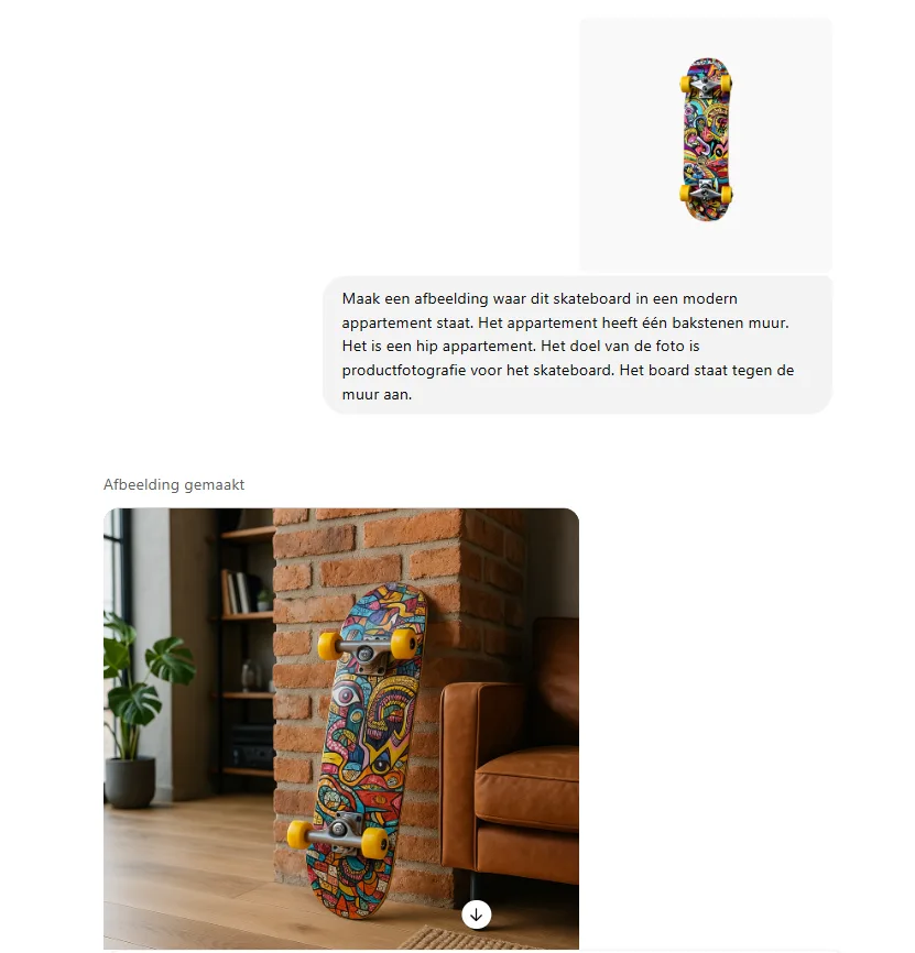 Productfotografie chatgpt